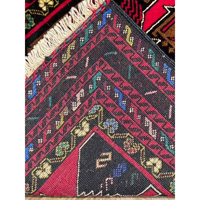 Tribal Hand-Knotted Baluch Geometric Rug 2'6" X 4'8" For Sale - Image 3 of 5