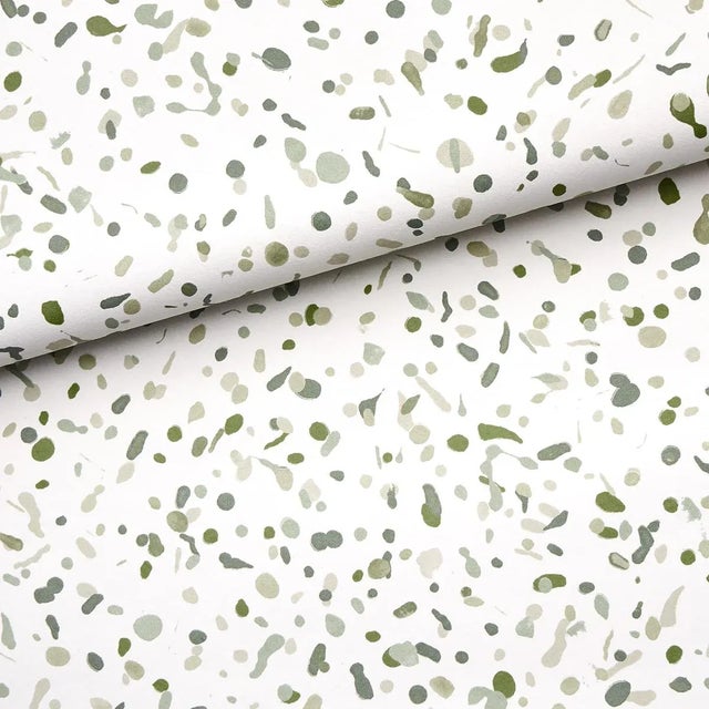 Schumacher Sample - Schumacher x Backdrop Los Cosmos Wallpaper in Moss For Sale - Image 4 of 6