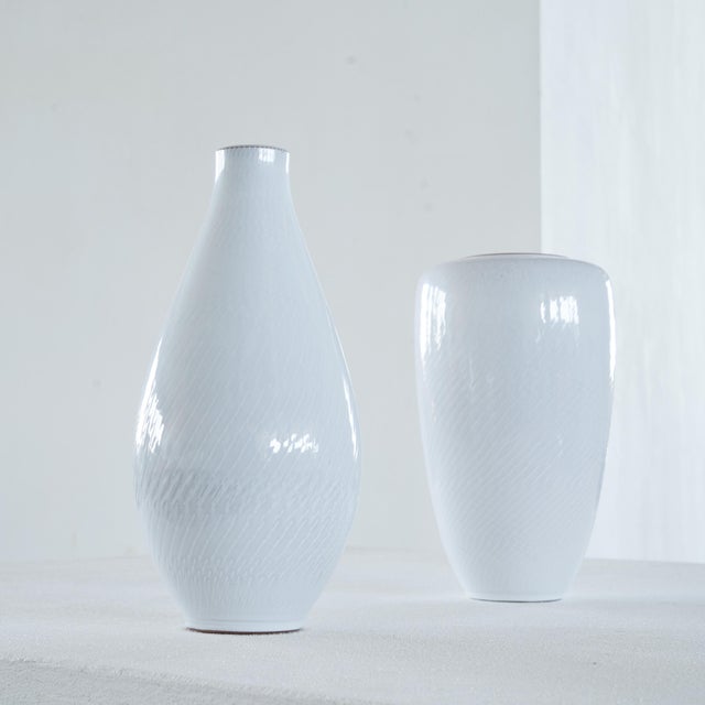 Blue Mid-Century Studio Pottery Works by Joep Felder, 1940s, Set of 3 For Sale - Image 8 of 17