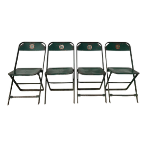 Mid 20th Century Metal Vintage Folding Chairs - Set of 4