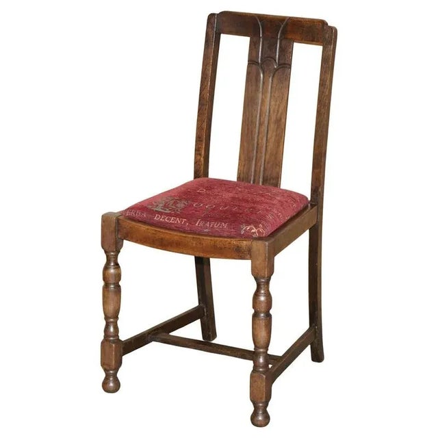 Englis Art Deco Hall Chair in Oak, 1930s For Sale - Image 13 of 13