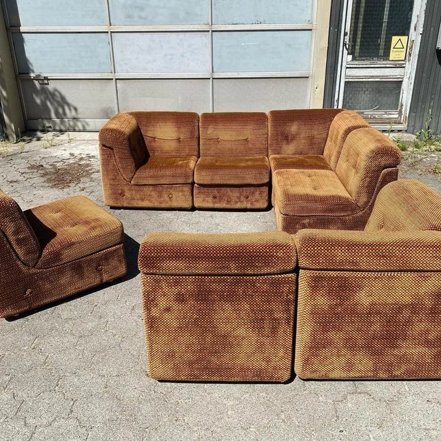 Textile Mid-Century Danish Modular Sofa from Willumsen Bolighus, 1970s, Set of 7 For Sale - Image 7 of 12