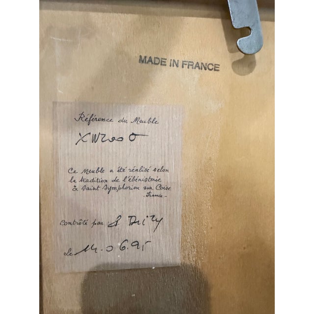 1990s Elegant French Walnut Display Hutch Cabinet For Sale - Image 12 of 12