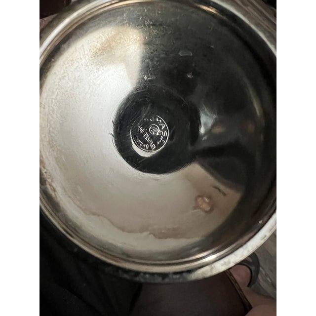 Vintage Mid Century Silver Plated Wine Goblets by Roma s.l Madrid Spain- Set of 4 For Sale - Image 9 of 10