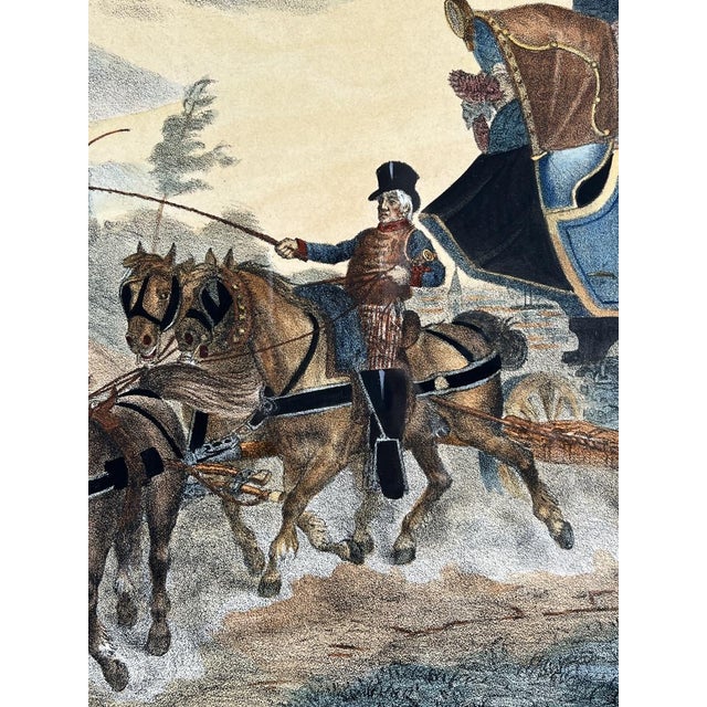 After Horace Vernet, Stagecoach Scenes, 1800s, Engraving For Sale - Image 10 of 11