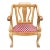 Vintage Queen Anne Solid Oak Occasional Chair With Intricately Carved Ball and Claw Feet For Sale