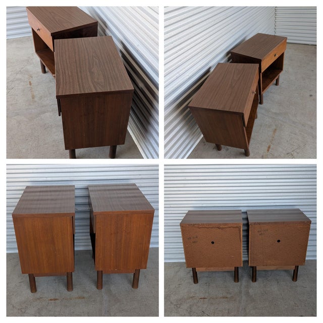 1960s Stanley Distinctive Furniture Mid Century Modern Bedroom Set With Mirror For Sale - Image 13 of 18