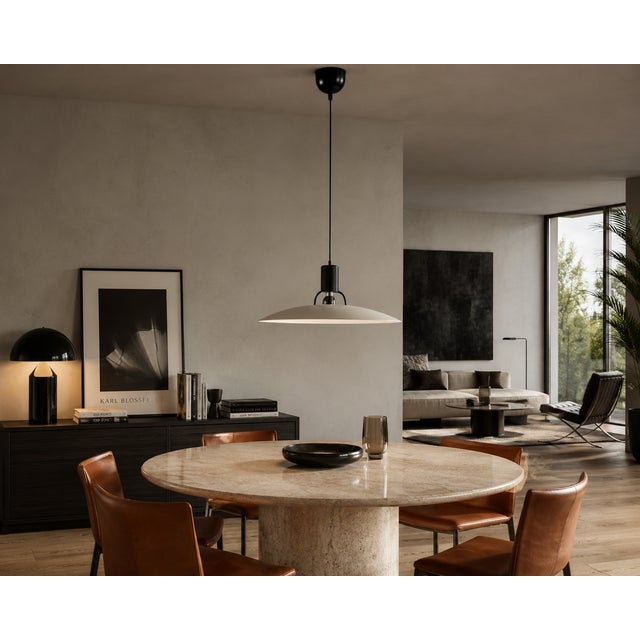 Model 2133 pendant lamp by gino sarfatti for arteluce / flos italia, 1973. it features a large, reflective disk in...