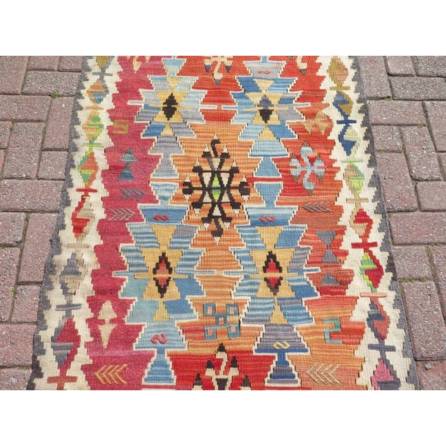 Vintage Turkish Runner Rug - 36" X 125" For Sale In Raleigh - Image 6 of 12