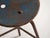 Rustic Vintage Industrial Style Stool in Blue, 1950 For Sale - Image 3 of 5