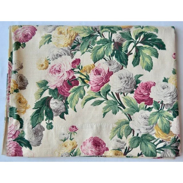 1950 Floral Cotton Curtain Panel "Saison Happily Married Fabrics" For Sale - Image 13 of 13