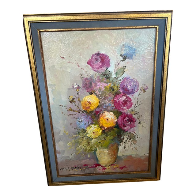 Floral Painting by French Artist, Emrik Renier For Sale