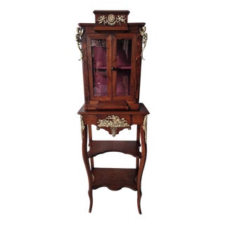 Antique Display Case with Bronze Elements For Sale