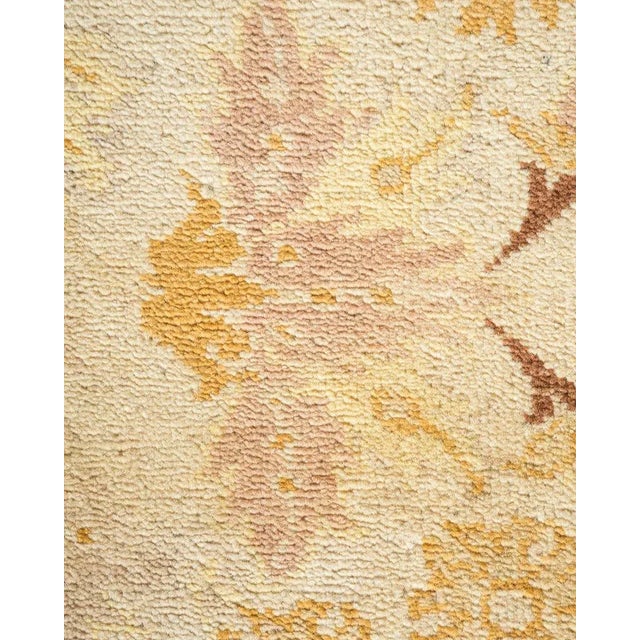 Traditional Mogul Collection Hand-Knotted Area Rug - Ivory 6' 2" x 12' 3" For Sale - Image 3 of 9