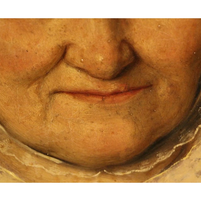 Biedermeier Portrait of an Woman, 19th Century, Oil on Canvas, Framed For Sale - Image 4 of 7