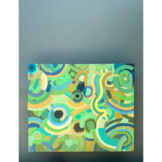 Late 20th Century Vintage Monumental Original Abstract Oil on Canvas For Sale - Image 5 of 12