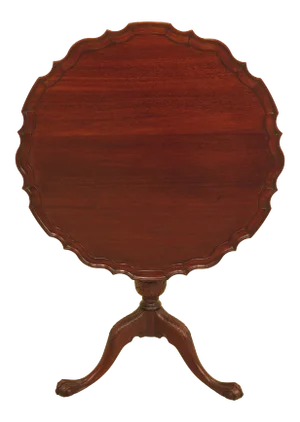1950s Chippendale Mahogany Tilt Top Table