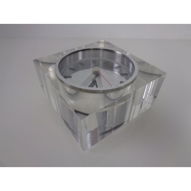 Acrylic Glass Cube Table Clock by Kienzle Design for Kienzle International, Germany, 1970s For Sale - Image 16 of 18