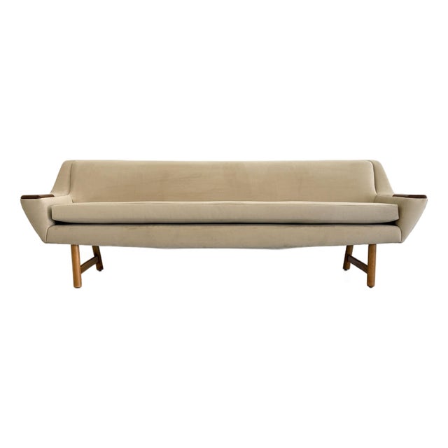 Danish Modern Sofa With Teak Paws, Oak H - Base, 1960's, 2 Configurations For Sale