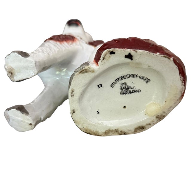 Vintage Staffordshire Ware English Spaniel Dogs 8" Tall - A Pair For Sale - Image 12 of 14