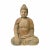 Wood Large Chinese Rustic Wood Sitting Meditation Buddha Statue For Sale - Image 7 of 7