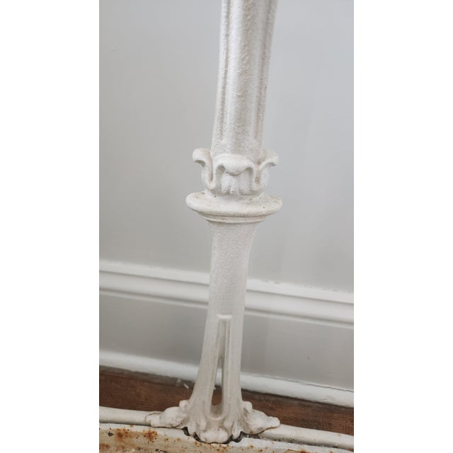 Antique Victorian Cast Iron Umbrella Stand in Original White Finish, Circa 1900 For Sale - Image 11 of 17
