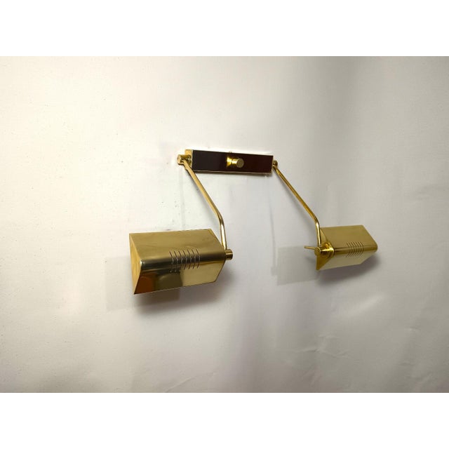 Mid-Century Dual Articulated Brass Sconce from Luci Italia, 1980s For Sale - Image 13 of 17