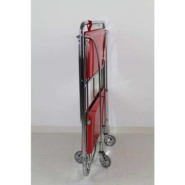 1950s Mid-Century Dinette Foldable Serving Trolley from Bremshey Solingen, 1960s For Sale - Image 5 of 8