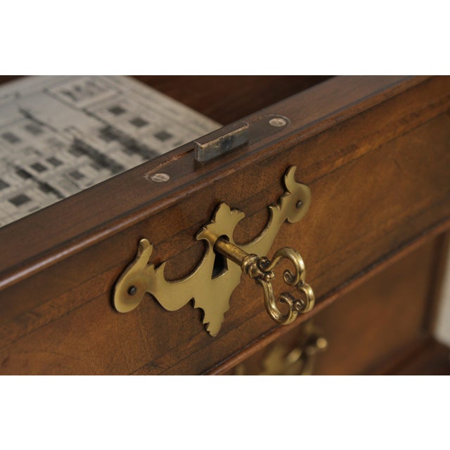 1990s Baker Stately Homes George III Walnut Chest For Sale - Image 5 of 16