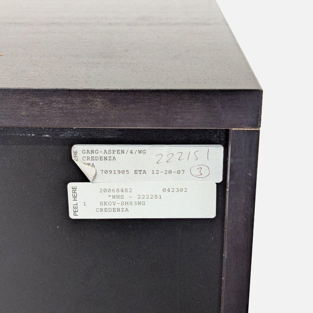 Brown Gang-Aspen Modern Dark Wood Sideboard With 4 Drawers and 4 Cabinets For Sale - Image 8 of 9