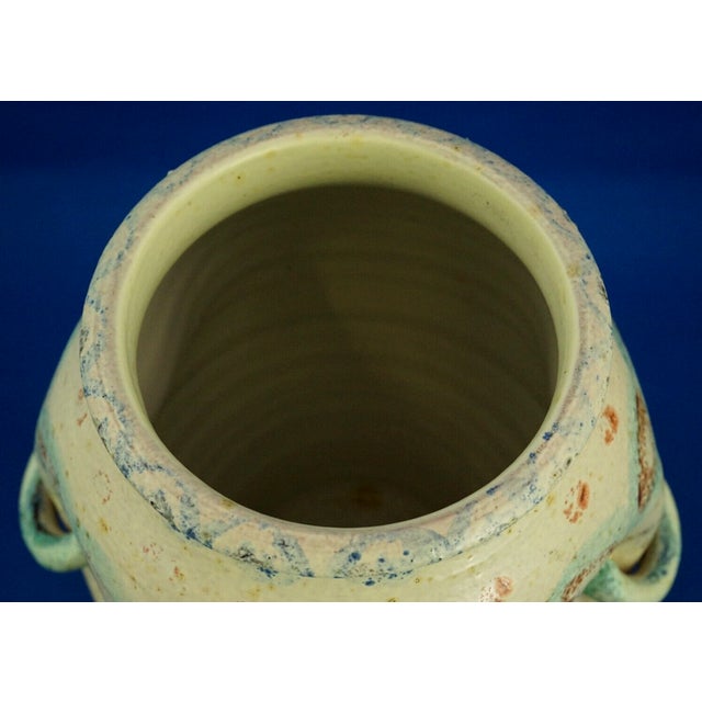 Majolica Terracotta Vase with Primitivist Geometric Decoration from Italica Ars, Italy, 1920s For Sale - Image 13 of 18