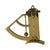 Goldplated, working, model of a Gunner’s Quadrant, mounted on a wooden base and marked at the underside of the wooden...