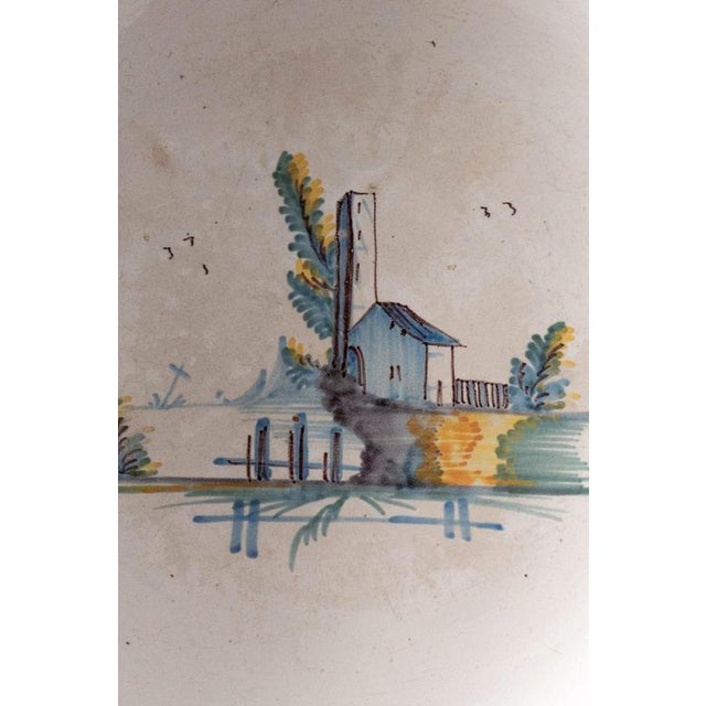 Antique Polychrome Folly Bowl from Nevers Faience, 1750 For Sale - Image 4 of 8