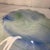 Cornflower Blue Blue and Green Vintage Murano Art Glass Centerpiece Bowl For Sale - Image 8 of 9