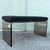Mid Century Modern Smoked Lucite Waterfall Bench With Black Cushion For Sale - Image 4 of 10