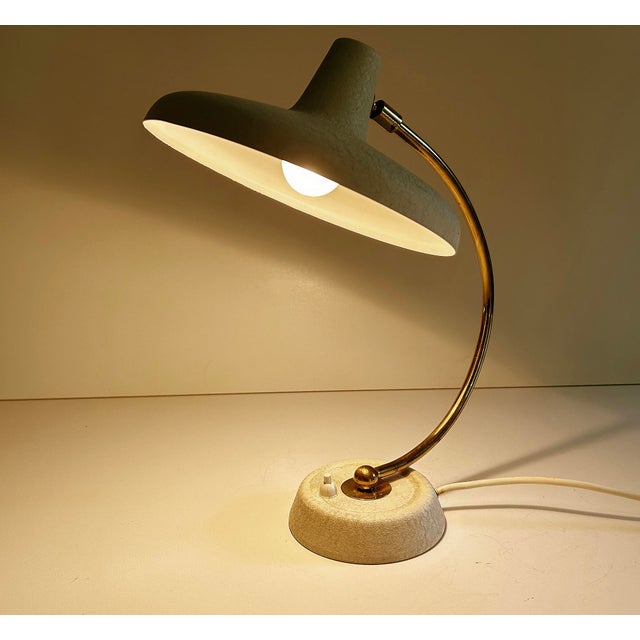 Gold Vintage Italian Lamp in the style of Stilnovo, 1950s For Sale - Image 8 of 18