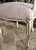 Off-white Mid Century French Style Ribbon Back Arm Chair For Sale - Image 8 of 9