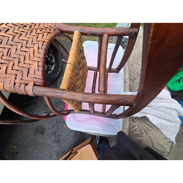 Rare Antique Old Hickory Chair Company Andrew Jackson Model Rocking Chair For Sale - Image 12 of 14