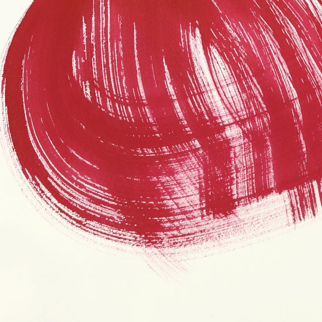 The Red Cloth 138 - Minimalist Figurative Ink Painting on Paper Original Artwork by Bettina Mauel For Sale - Image 4 of 5