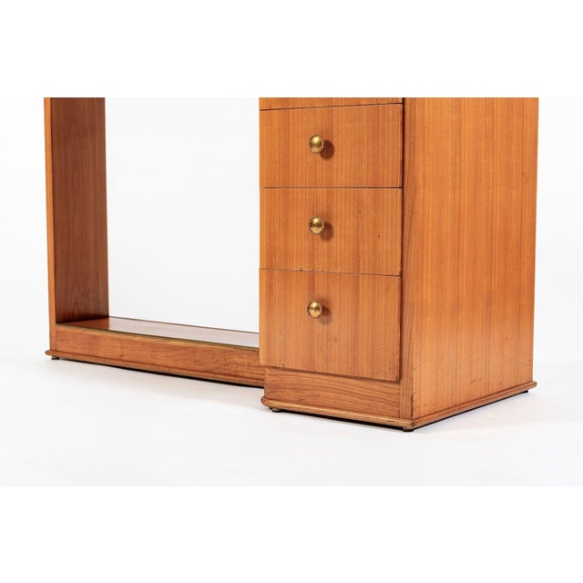 Antique French Art Deco Dominique Lemonwood Desk 1930s For Sale - Image 13 of 16