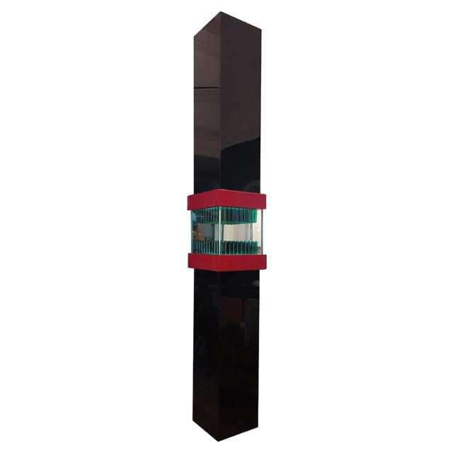 Acrylic Glass Totem Floor Lamp by Paolo Ventrella, Italy, 1980s For Sale