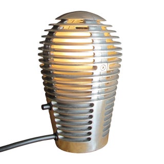Vintage Cast Aluminum Louvered Accent Light For Sale