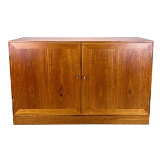 Mid Century Danish Modern Teak Cabinet / Sideboard Attributed to Ole Wanscher For Sale