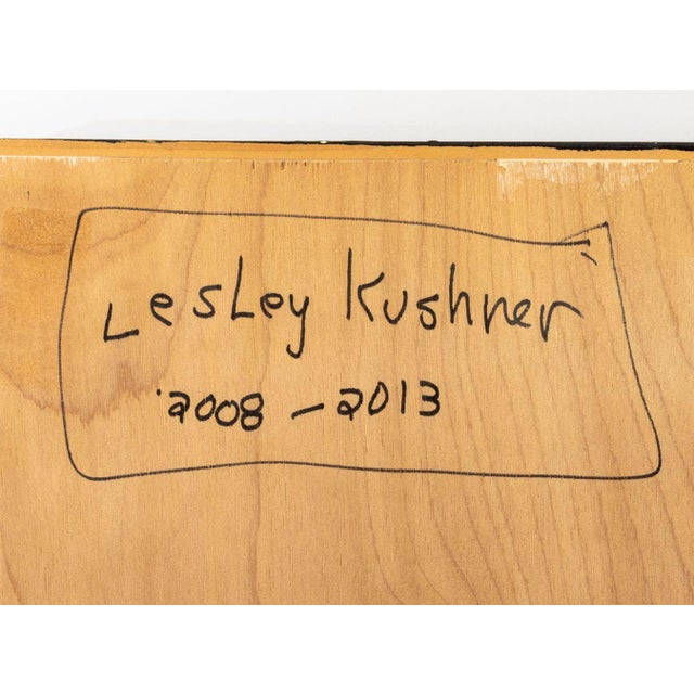 Textile Lesley Kushner Portrait of Young Girl Mixed Media For Sale - Image 7 of 7