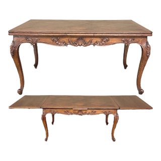 Antique French Louis XV Draw Leaf Dining Table For Sale