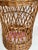 Wood Vintage French Lattice Style Basket With Handle For Sale - Image 7 of 11