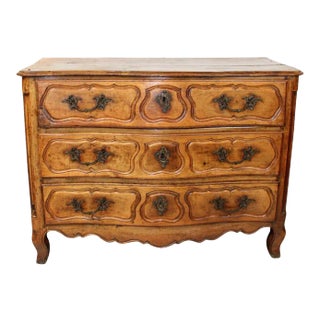 Mid-18th Century French Provincial Louis XV Walnut Commode For Sale