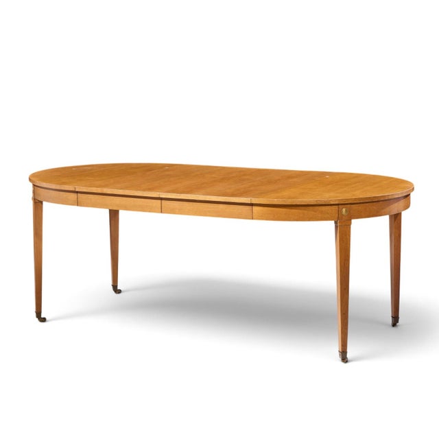 Contemporary Baker Milling Road Walnut Expanding Dining Table With 2 Leaves For Sale - Image 3 of 13