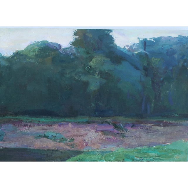 Realism Original Impressionism River Landscape Oil Painting, Ukrainian Art 50-70 For Sale - Image 3 of 6