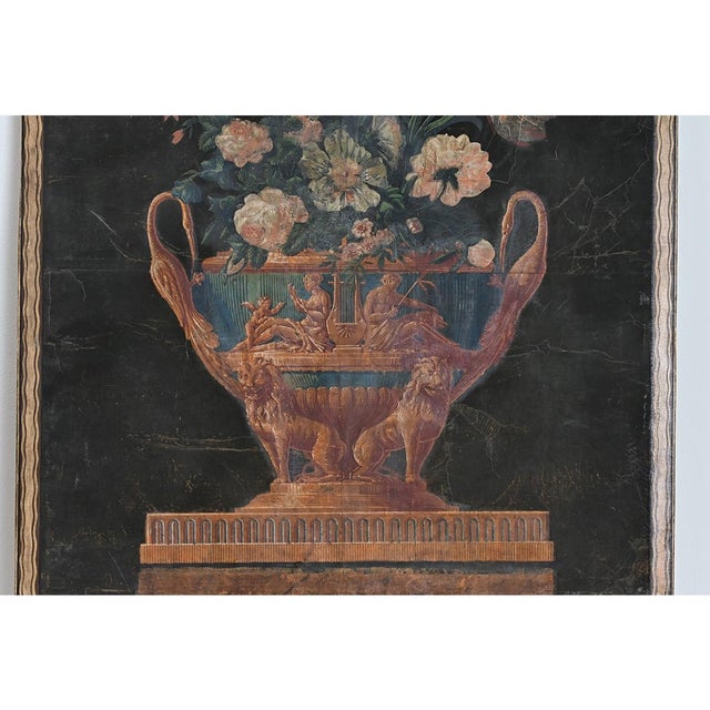 Neoclassical Italian 19th Century Empire Style Oil Painting on Canvas For Sale - Image 3 of 10